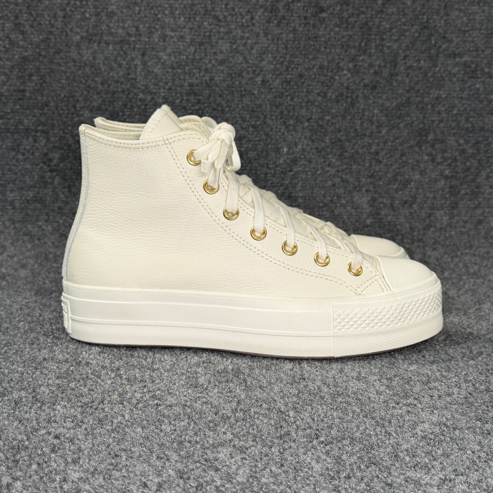 Converse Chuck Taylor All Star Lift Platform High Sneakers Women 8 White Leather